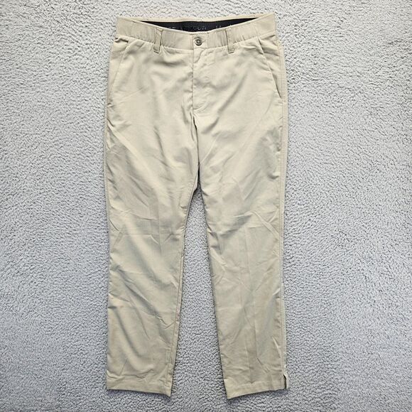 Under‎ Armour Pants Mens 32x30 Beige Performance Golf Chino - Picture 1 of 11